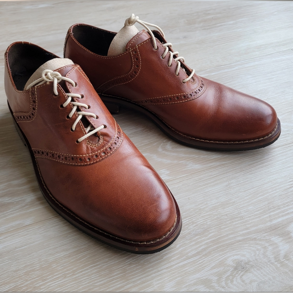 Cole Haan Drake SPT Saddle II Shoe, Color - Papaya Size 8M